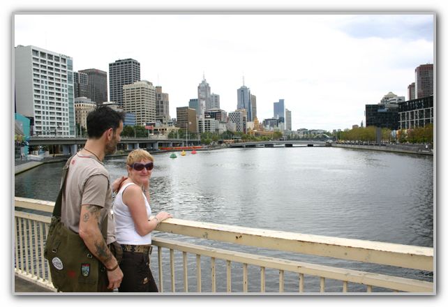 Stuart & Karen on the Kings Way Bridge Melbourne Feb 2007